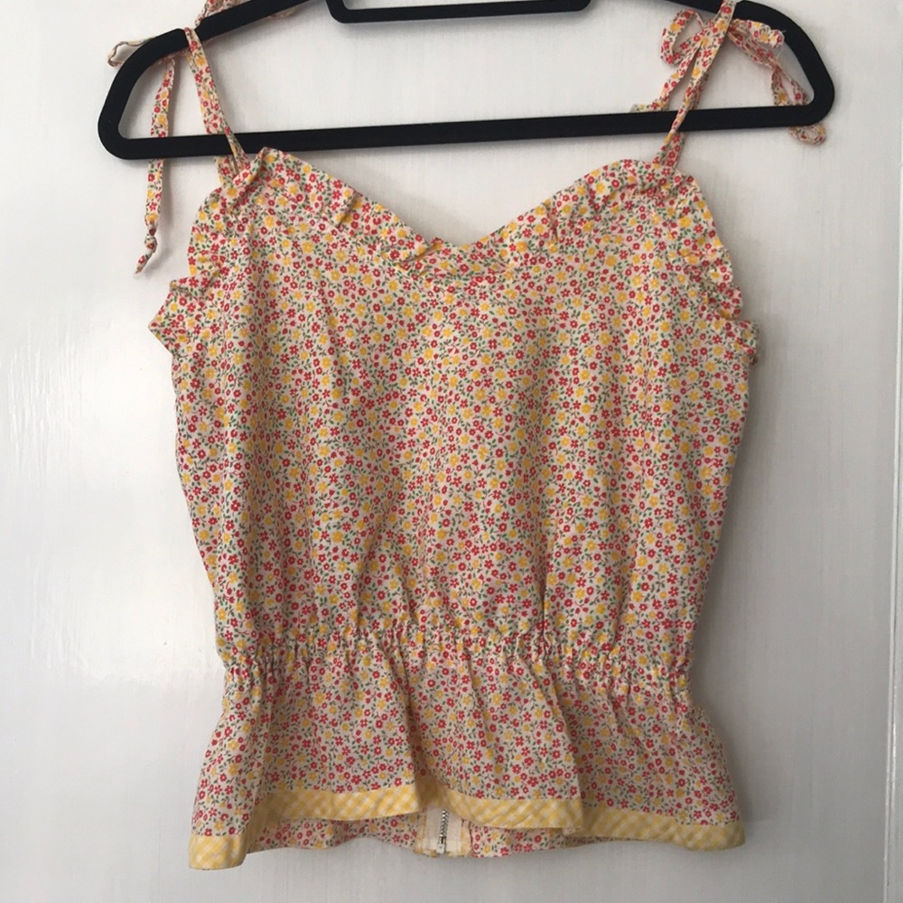 Vintage Peplum Crop Top